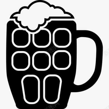 啤酒酒精啤酒杯啤酒品脱酒吧酒图标图标
