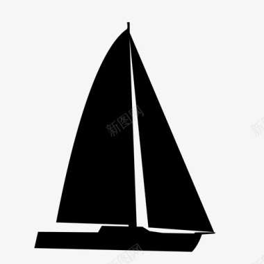 帆船水上船图标图标