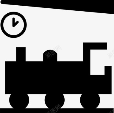 火车站机器铁路运输旅行图标图标