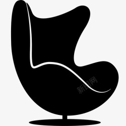 蛋椅椅子椅子办公室图标高清图片