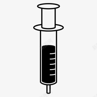 注射器血液献血图标图标