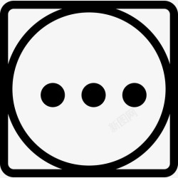三个圆点洗衣符号三个圆点内有一个正方形标牌洗衣指南图标高清图片