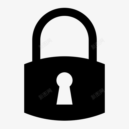 锁挂锁密码图标svg_新图网 https://ixintu.com 保护 安全 密码 挂锁 锁