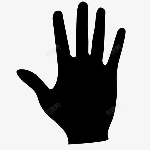 手身体部位手指图标svg_新图网 https://ixintu.com 手 手指 手掌 挥手 身体部位 高五