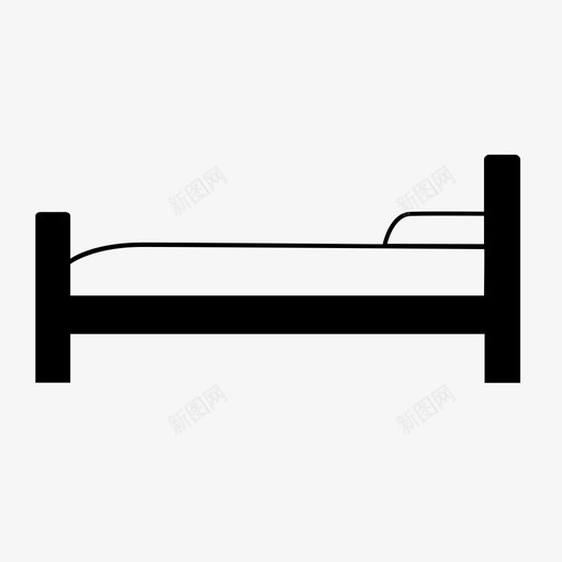 床家具睡眠图标svg_新图网 https://ixintu.com 家具 床 睡眠