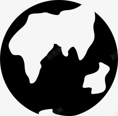 地球非洲亚洲图标图标