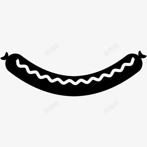 香肠食物热狗图标svg_新图网 https://ixintu.com 热狗 番茄酱 芥末 食物 香肠