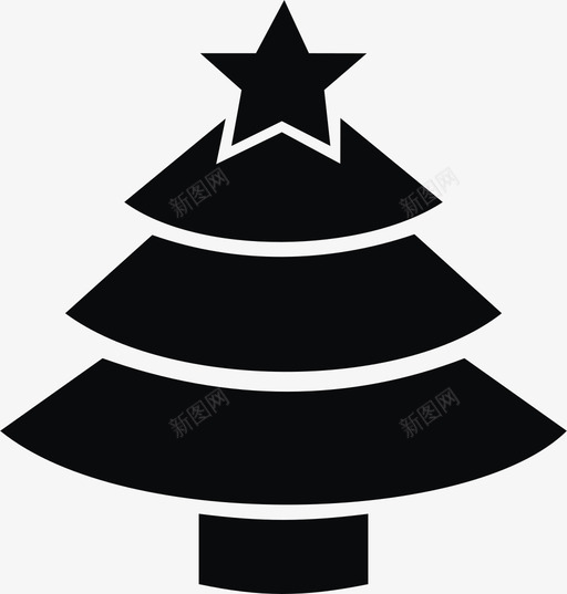 圣诞树装饰节日图标svg_新图网 https://ixintu.com 传统 圣诞树 节日 装饰 装饰品