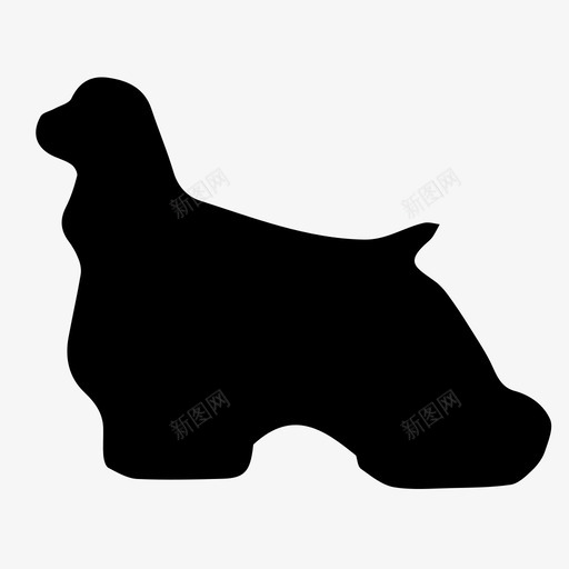 可卡犬动物品种犬类狗图标svg_新图网 https://ixintu.com 动物 可卡犬 品种 宠物 犬类 狗