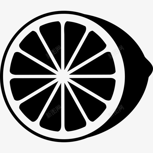 柠檬柑橘食物图标svg_新图网 https://ixintu.com 一半 果汁 柑橘 柠檬 柠檬水 橘子 水果 酸橙 食物
