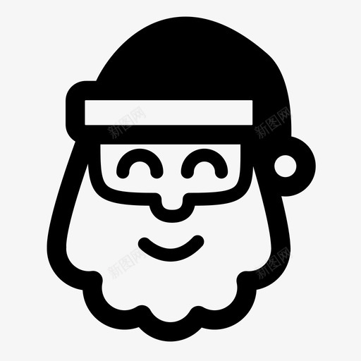 圣诞老人微笑人图标svg_新图网 https://ixintu.com 人 圣诞老人 头 帽子 微笑 快乐 欢乐 脸 节日 节日收藏