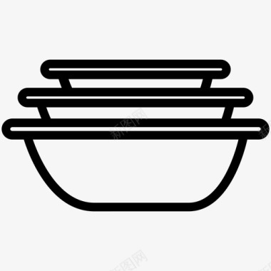 采购产品碗烹饪晚餐盘子图标图标