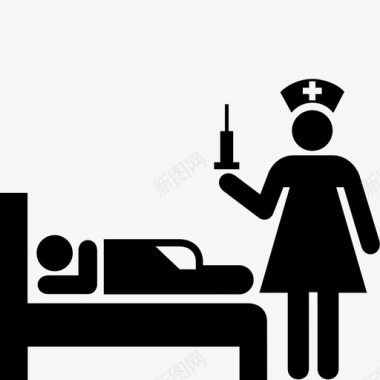 注射护士病人图标图标