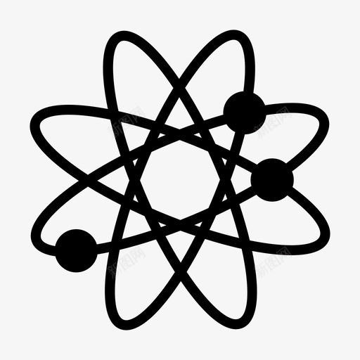 原子教育分子图标svg_新图网 https://ixintu.com 分子 原子 教育 研究 科学 轨道