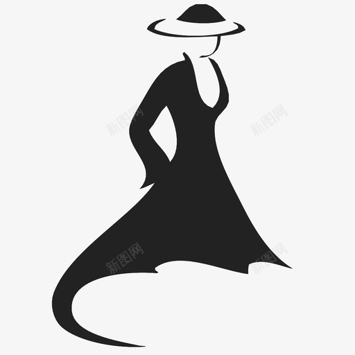 女人服装衣服图标svg_新图网 https://ixintu.com 女人 女士 女巫 帽子 时装 服装 款式 衣服
