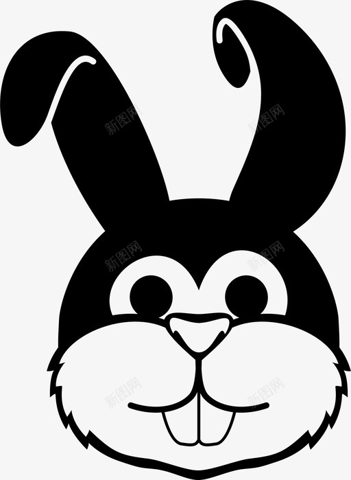 兔子动物卡通图标svg_新图网 https://ixintu.com 人物 兔子 动物 卡通 脸