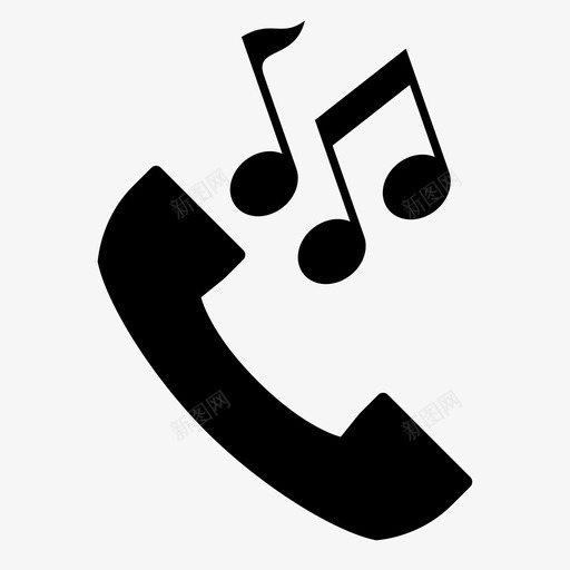 保留音乐有线电话接收器图标svg_新图网 https://ixintu.com 保留 保留音乐 固定电话 手持电话 接收器 有线电话 笔记 音乐笔记