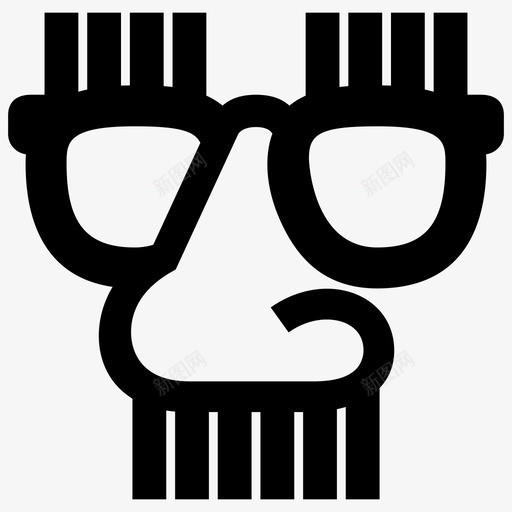 伪装戴眼镜隐藏图标svg_新图网 https://ixintu.com 不认识 伪装 戴眼镜 秘密 胡子 识别 隐藏