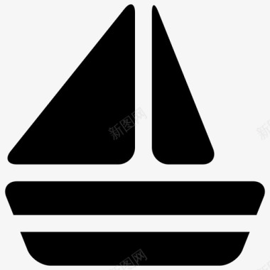 帆船水船图标图标