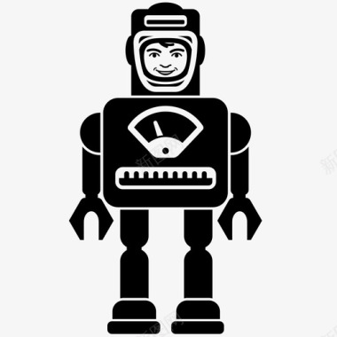 机器人男孩服装图标图标