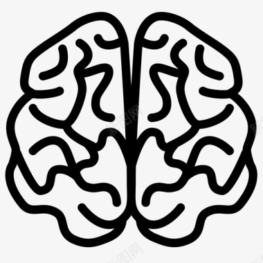 大脑头盖骨精神功能图标图标