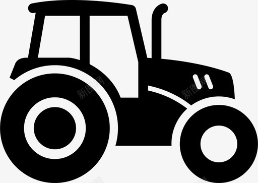 拖拉机农业作物耕作田间图标图标