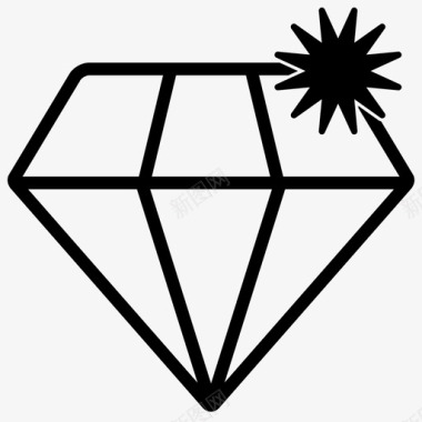 钻石地质学珠宝宝石戒指图标图标