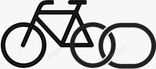 自行车锁自行车链条图标图标