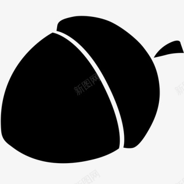 橡子坚果种子图标图标