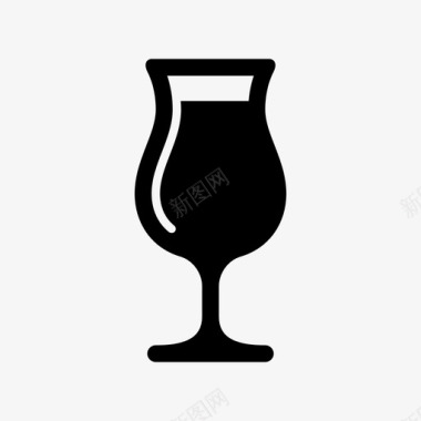 郁金香杯酒酒吧图标图标