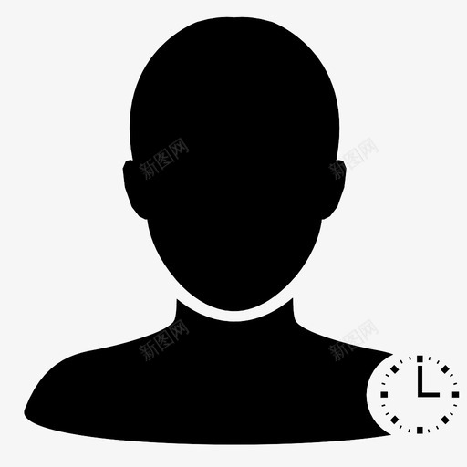 用户时间头像时钟图标svg_新图网 https://ixintu.com 人员 周期 头像 时钟 用户时间 配置文件