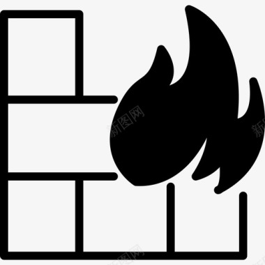 砖头上的火焰几个图标图标