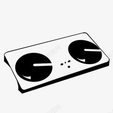 转盘音频dj图标图标