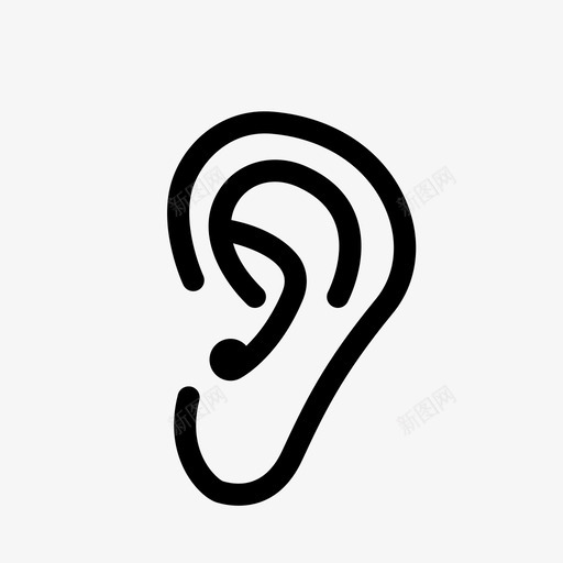 耳朵五官听觉图标svg_新图网 https://ixintu.com 五官 人 听 听觉 器官 噪音 声音 耳朵