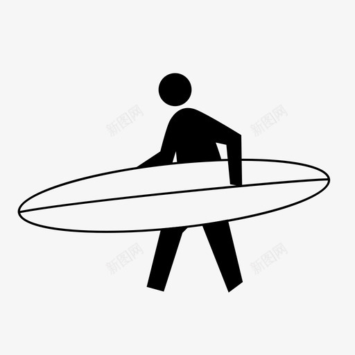 冲浪者海滩男人图标svg_新图网 https://ixintu.com 人 冲浪板 冲浪者 海洋 海滩 男人 运动