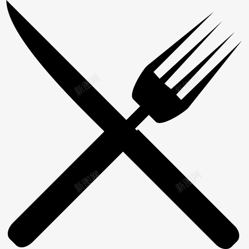 银器餐具晚餐食物叉子图标svg_新图网 https://ixintu.com 刀 叉子 晚餐 银器 食物 餐具 餐厅