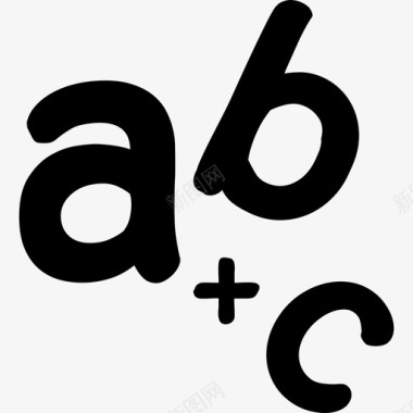 字母AB和C教育程度图标图标