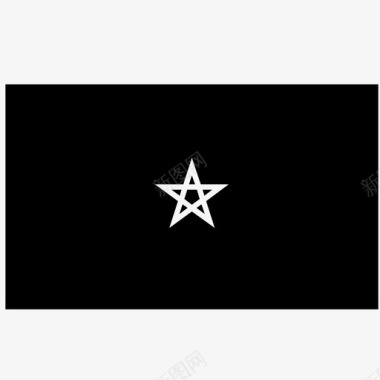 摩洛哥国旗国家星星图标图标