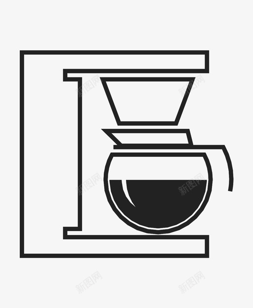 咖啡机厨房热水图标svg_新图网 https://ixintu.com 厨房 咖啡 咖啡因 咖啡机 早餐 机器 热水 设备 过滤器 饮料