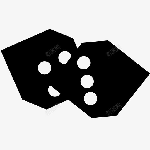 骰子黑色赌博图标svg_新图网 https://ixintu.com 实心 游戏 赌博 骰子 黑色