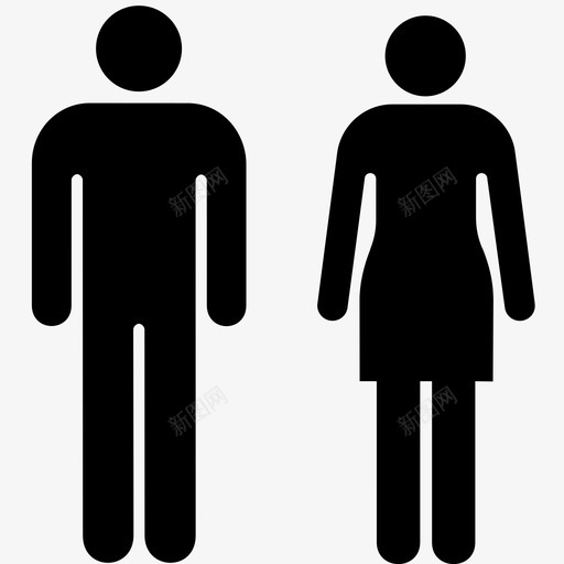 人厕所公共厕所图标svg_新图网 https://ixintu.com 人 公共厕所 厕所 女人 浴室 男人