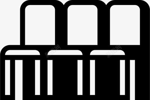 椅子礼堂家具图标svg_新图网 https://ixintu.com 家具 座位 排 椅子 照明 礼堂