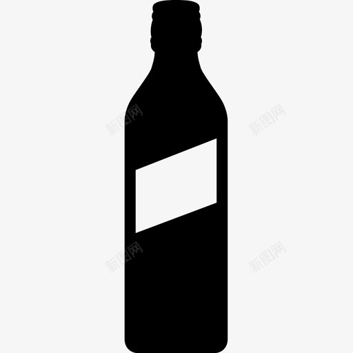 瓶子黑标签容器图标svg_新图网 https://ixintu.com 容器 液体 玻璃杯 瓶子 苏打水 饮料 黑标签
