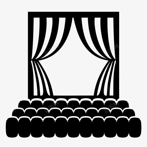 剧院座位戏剧图标svg_新图网 https://ixintu.com 剧院 幕布 座位 戏剧 歌剧 电影 电影院 舞台 表演 音乐剧