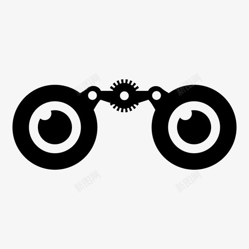 双筒望远镜视力看图标svg_新图网 https://ixintu.com 双筒望远镜 机器人 看 缩放 视力