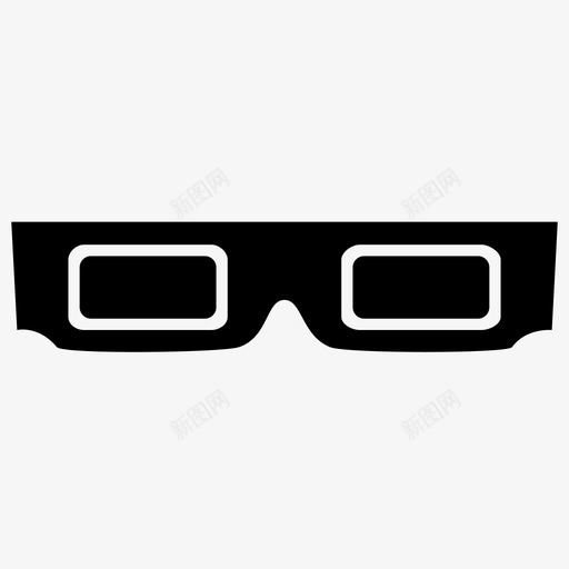 3d眼镜半透明图标svg_新图网 https://ixintu.com 3d眼镜 半透明