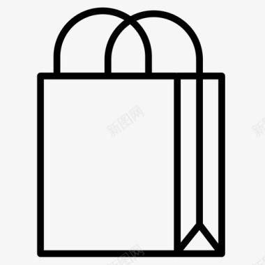 购物袋塑料袋纸袋图标图标