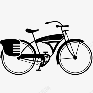 自行车踏板轮胎运输古董图标图标