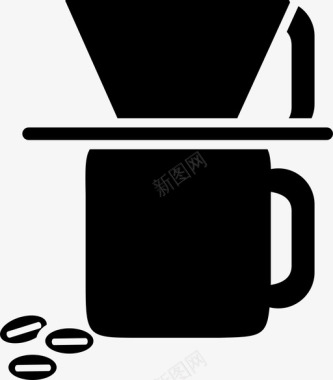 咖啡机咖啡豆杯子图标图标