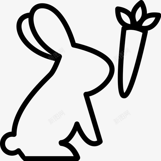 兔子动物胡萝卜图标svg_新图网 https://ixintu.com 兔子 动物 可爱 宠物 宠物食品 胡萝卜 饲料
